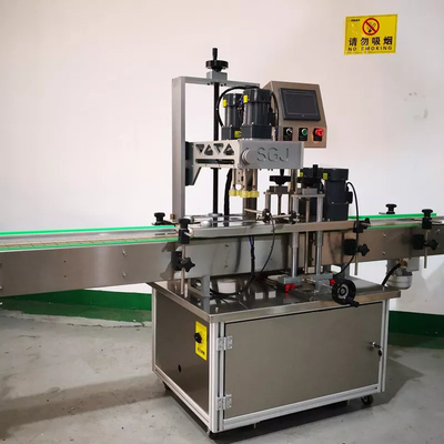 Pneumatische automatische Schraubverschließmaschine für Glasplastikflaschen