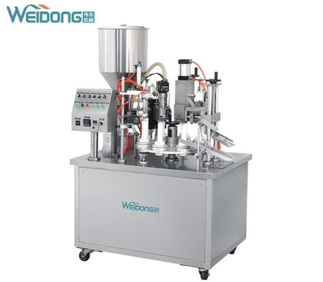 1,5 KW stabile Rohrfüll- und Verschließmaschine, rostfrei, halbautomatisch