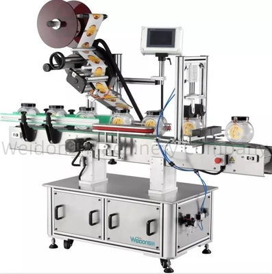 220 V doppelseitige Füllkappen-Etikettiermaschine elektrisch rostfrei