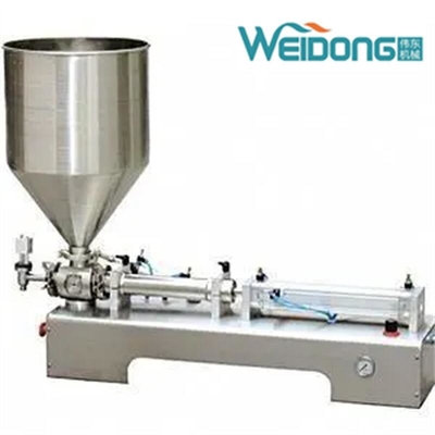 Wasser sahnt halb automatische horizontale Füllmaschine 10ml-5000ml