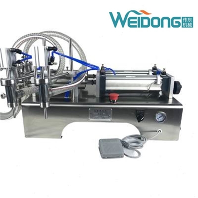 Wasser sahnt halb automatische horizontale Füllmaschine 10ml-5000ml