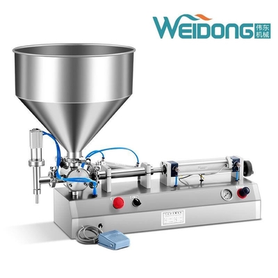 Wasser sahnt halb automatische horizontale Füllmaschine 10ml-5000ml