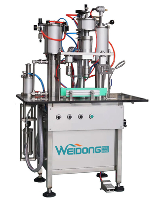SUS304 Aerosolfüllmaschine Halbautomatische Körpersprays Parfüm sicher zu bedienen